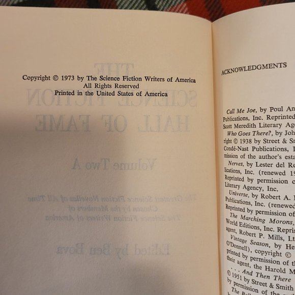 The Science Fiction Hall Of Fame V2A, HC, 1973, science-fiction novellas - Picture 5 of 6